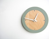 pale grey modern wall clock