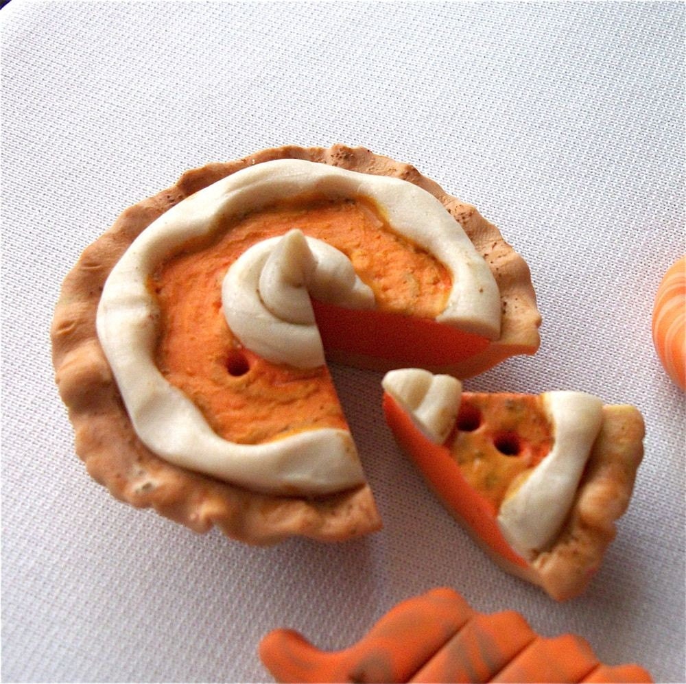 Pumpkin Pie Button Or Magnet