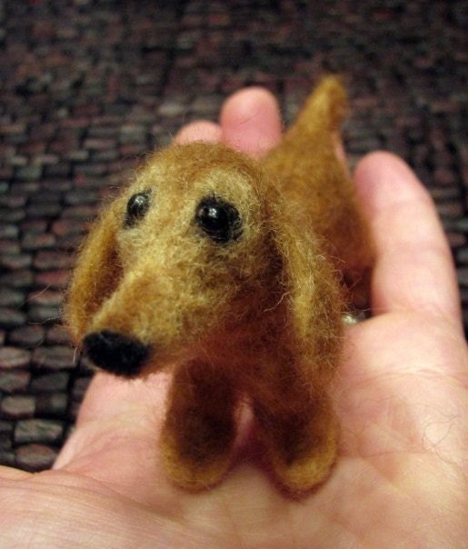 Custom Needle Felted  Wool Sculpture of the special dog in your life