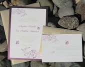 Antique Butterfly Wedding Invitation Suite