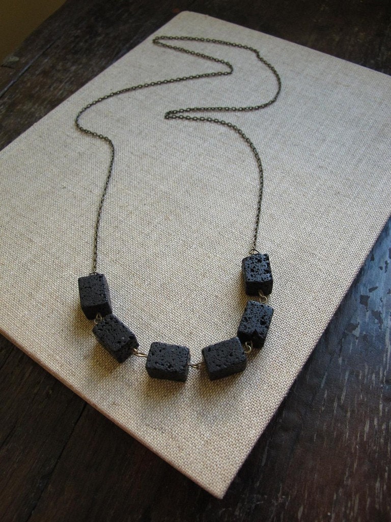 lava rock necklace