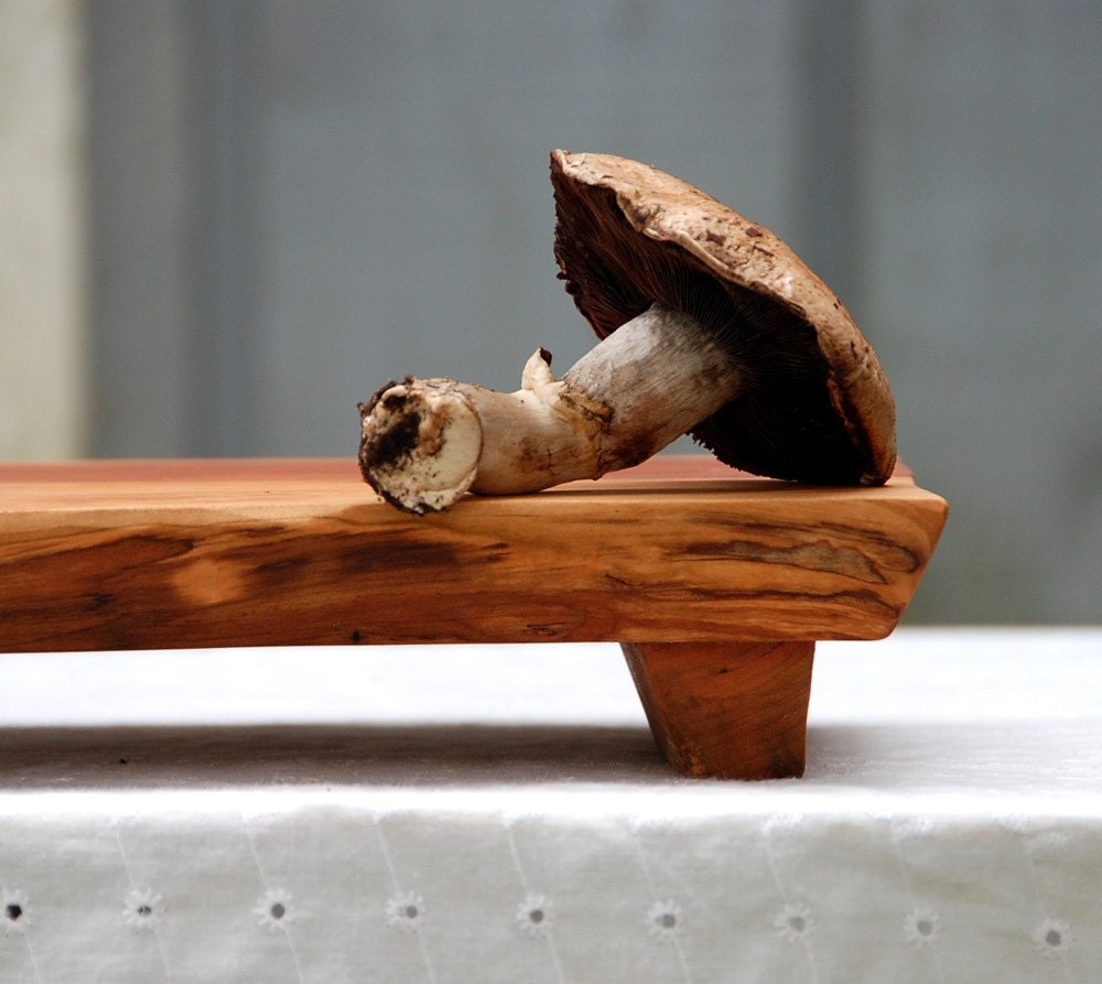 Cherry Cutting Board - Footed Charcuterie Platte - Sustainable Hardwood