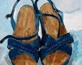 ON SALE Original Painting Midsommer Sandals