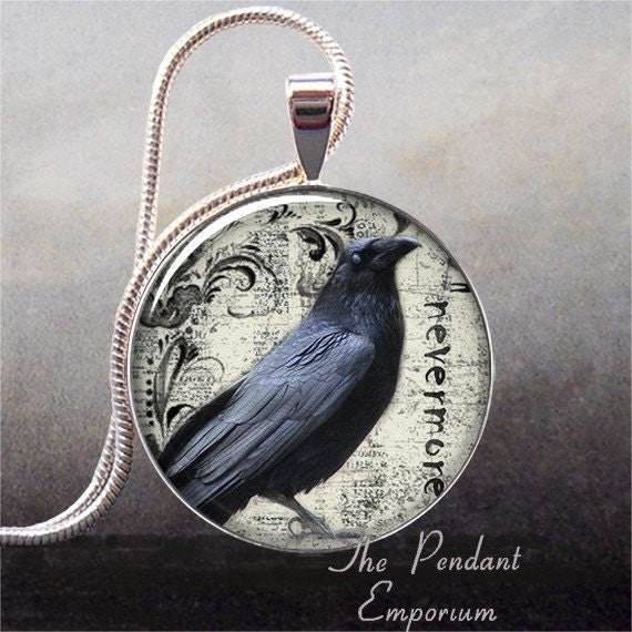 Poe's Raven art pendant (195)