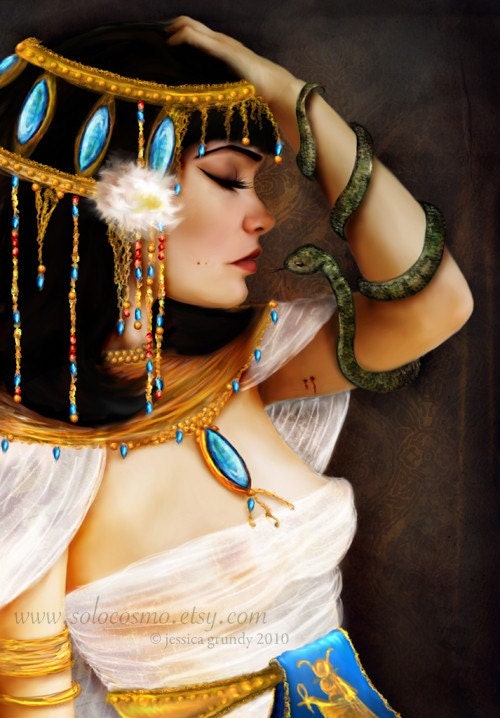 Cleopatra and the Serpent 5 x 7 Lustre Print