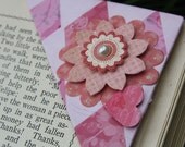 Pink Flower Origami Bookmark
