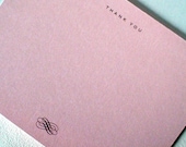 Pink Thank You Flat Note
