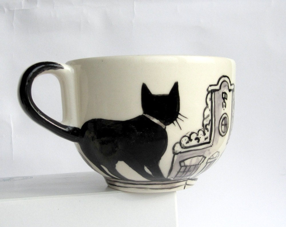 Amsterdam cats -  Big Handpainted Mug