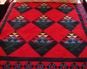 Amish Styled Basket Quilt - Queen