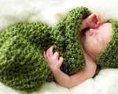Newborn Cocoon Photo Prop in Grass Green