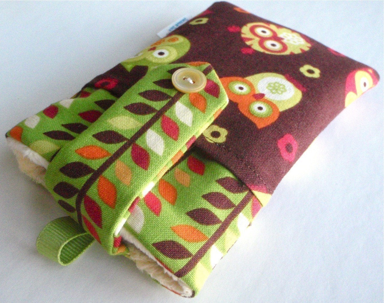 SALE Chenille Case Handmade for iPod iPhone Blackberry - Autumn Owls