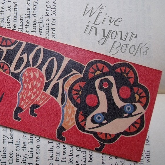 Leather Bookmark - Red Lion