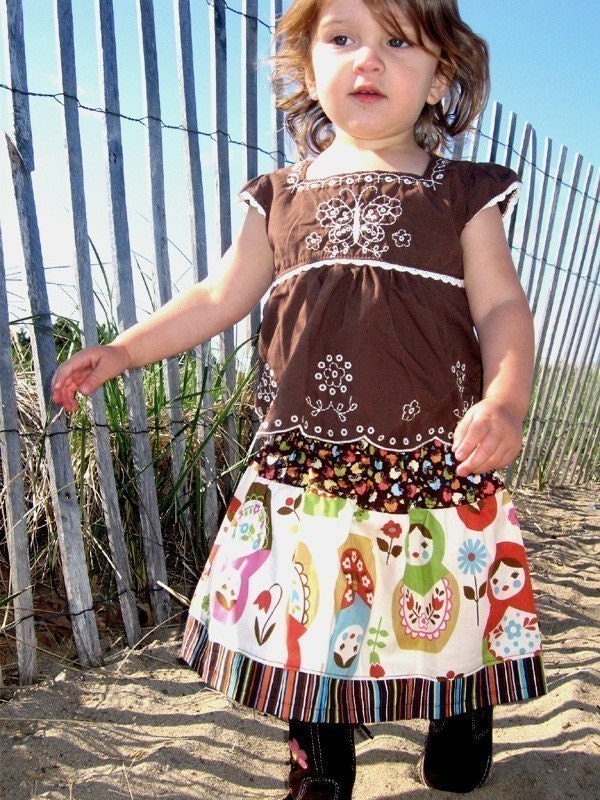 Russian Nesting Doll TWIRL SKIRT -- Available in Custom Sizes 12M 2T 3T 4T 5 6