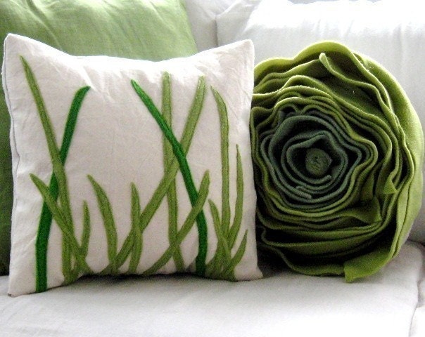 tall grass pillow square cover for 16x16