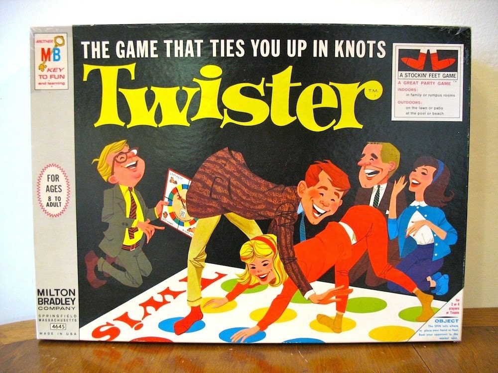 Twister, milton bradley 1966