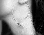 FREE SHIPPING - Moon Earrings - Big - sterling silver open hoop earrings, big size Etsy