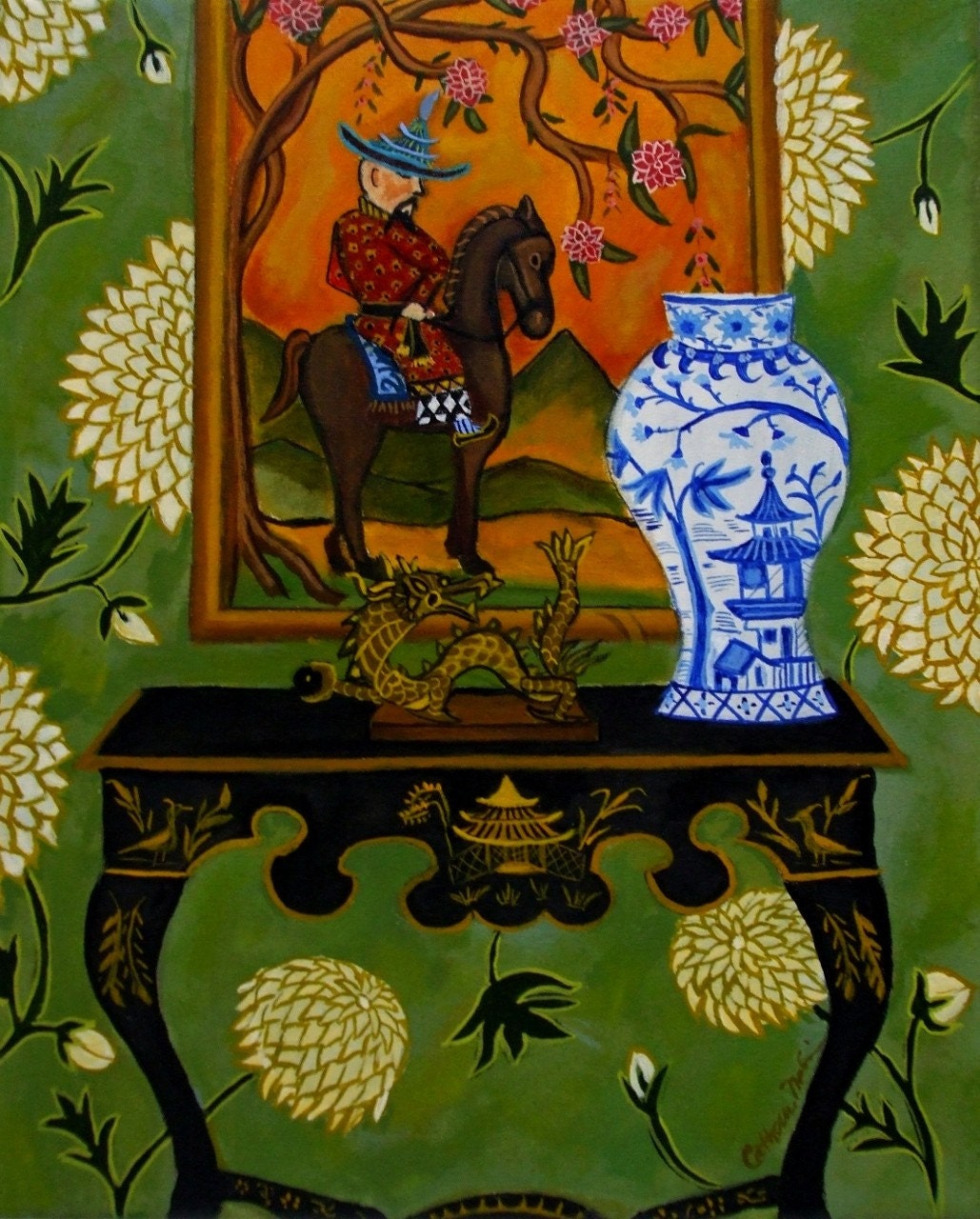 Chinoiserie Style Reproduction  by Catherine Nolin