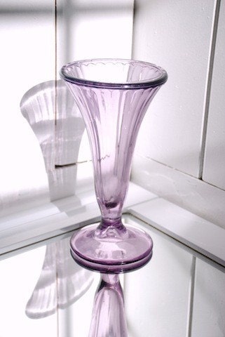 Lovely lavender glass ice cream sundae dish or tulip vase