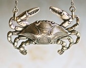Cancer the Crab - Antique gold finish - Made in USA Stamping - featured in Etsy Newsletter