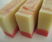 Cherry Blossom & Kiwi . Cold Process Soap . Vegan . Pink . White . Fruity . Sweet