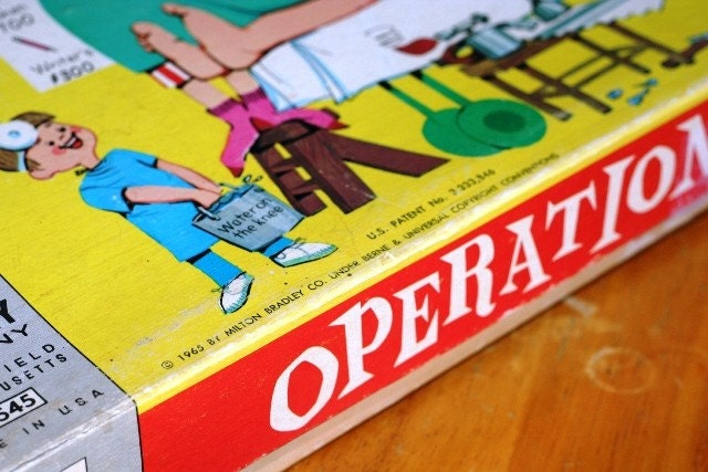 Vintage 1965 Operation game by Milton Bradley
