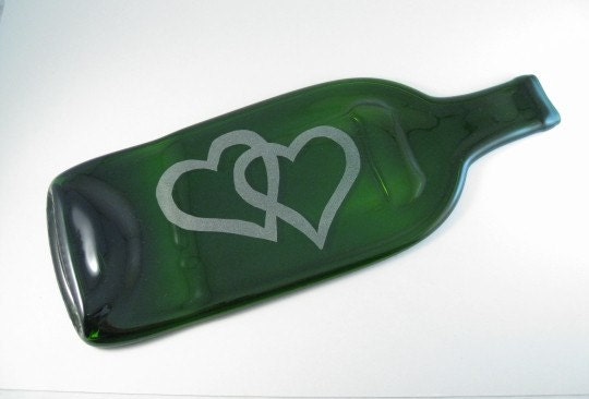 Recycled Bottle Cheese Tray - Hearts