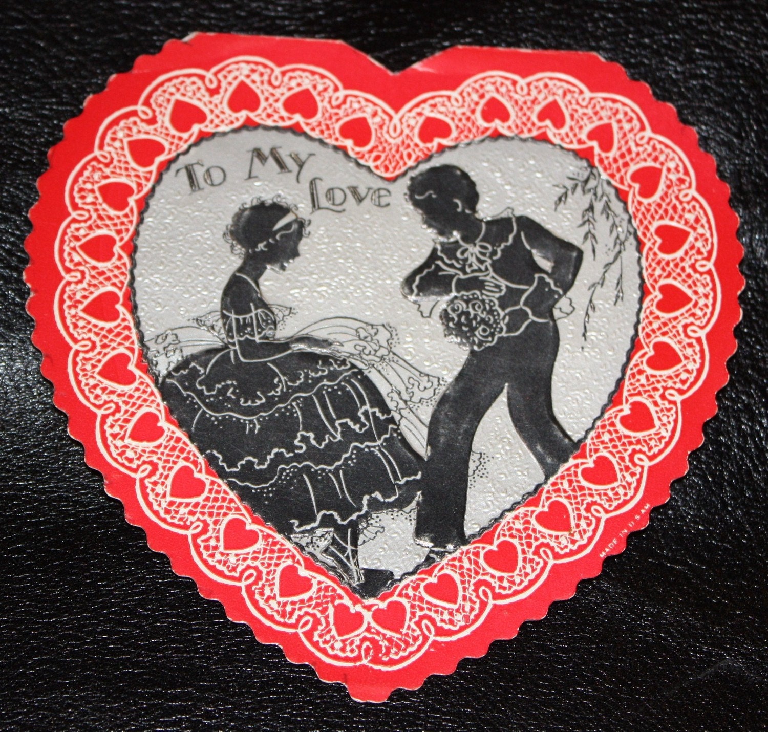 Vintage Valentine Card 1900s Heart Love Romance