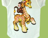 Monkey and Giraffe Onesie and Toddler TShirt by ChiTownBoutique.etsy