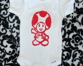 ANY SIZE toad gerber onesie YOU pick color