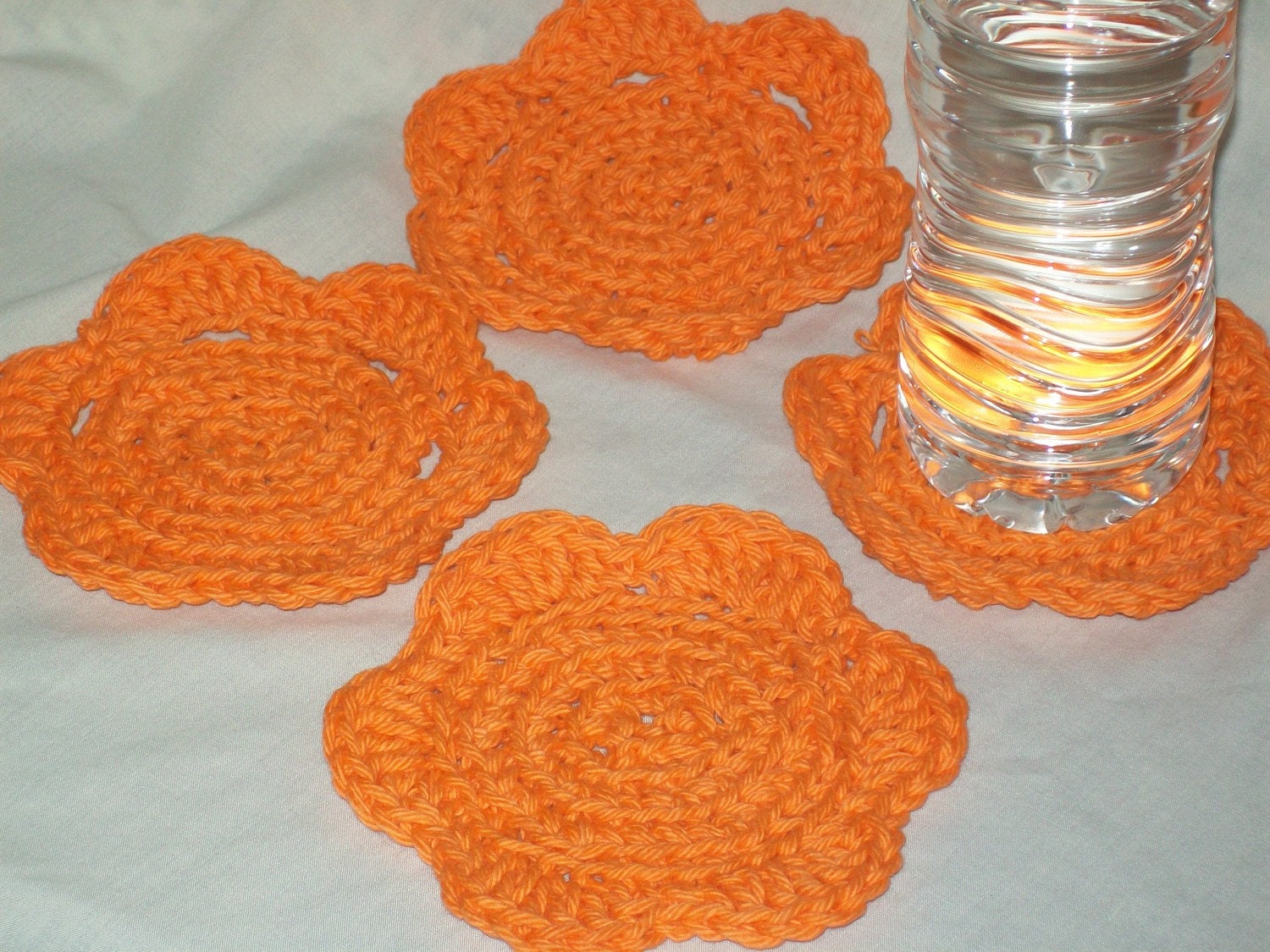 Orange coasters  (4 in set)