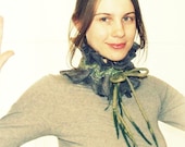 SALE... Avocado root, nunofelted wool scarf for Artists Exposed