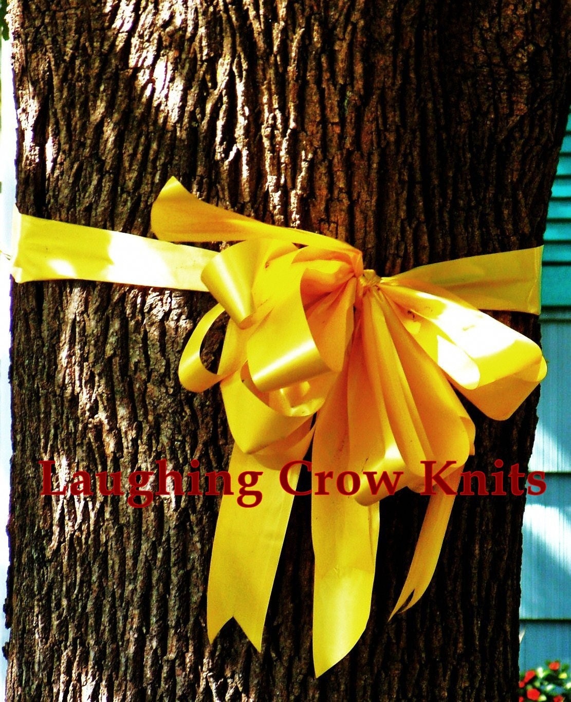 Photography Digital Tie A Yellow Ribbon/ Tree With Yellow Ribbon/ Nature