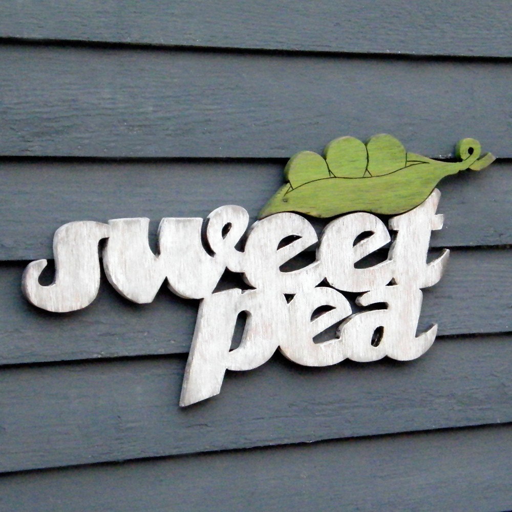 My Little Sweet Pea Child Baby Nursery Sign