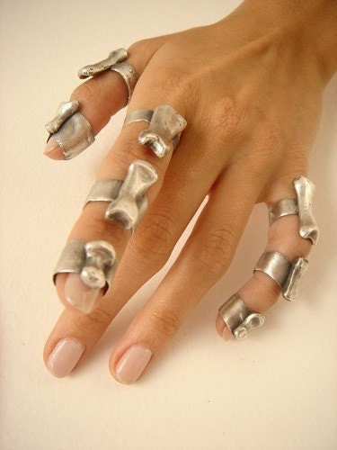 Silver Finger Bone Ring - Osseous Jewelry