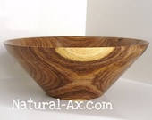 Small to  Medium Mesquite STAR Bowl, hand turned,  art piece with slight rim and few natural cracks and inclusions 209