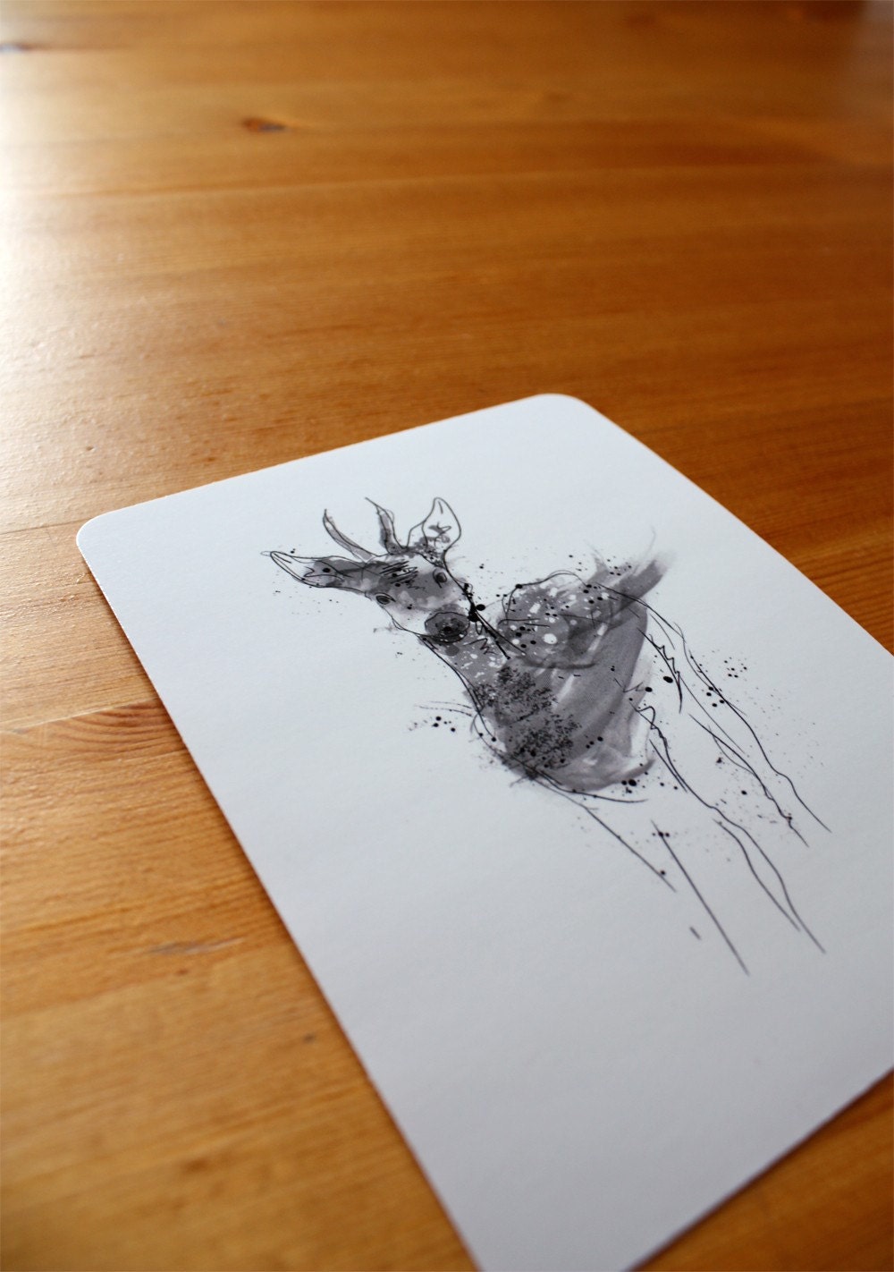 One Whimsical Woodland Deer Postcard