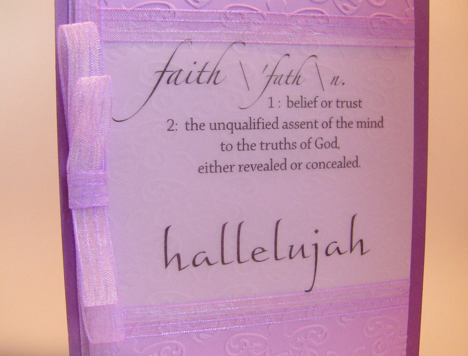 Purple Faith Christian Greeting Card