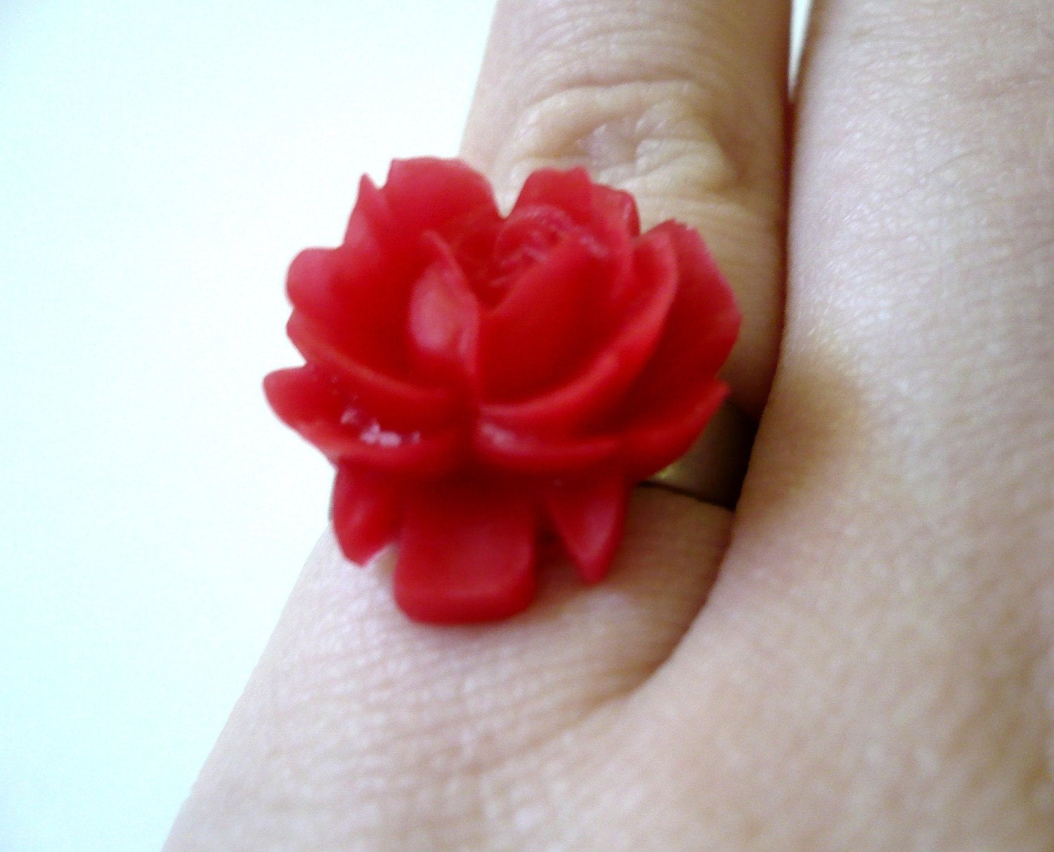 Baby Red Rose Pinky Ring