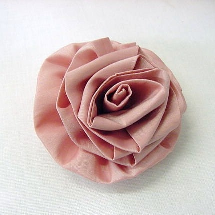 Rosa Fleur - Hand Turned Dupioni Silk Rose in Full Bloom