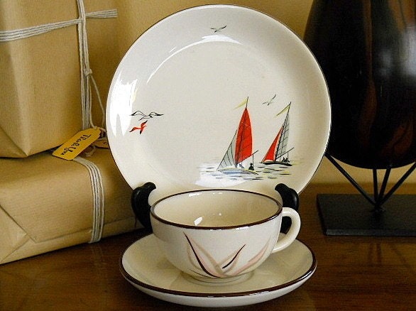 MISS MATCH Alfred Meakin and Winfield cup, saucer, plate set