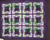 Hand-Made Lap Sized Quilt - Purple