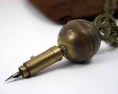Steampunk Fountain Pen Necklace - Mechanical Pen
