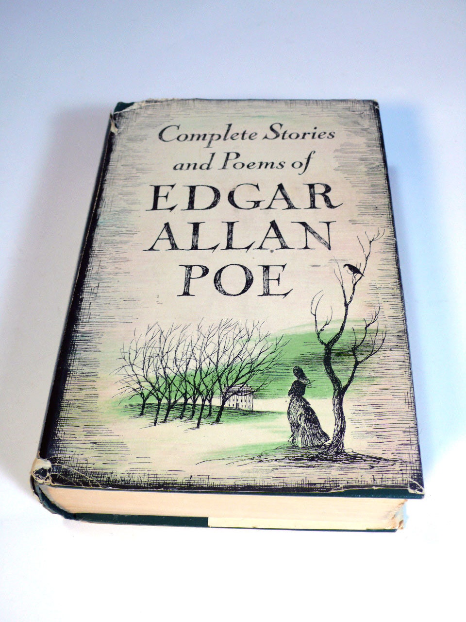 for the mystery man, vintage 1960's hardcover book complete stories and poems of EDGAR ALLAN POE - deckle edged paper - so classic