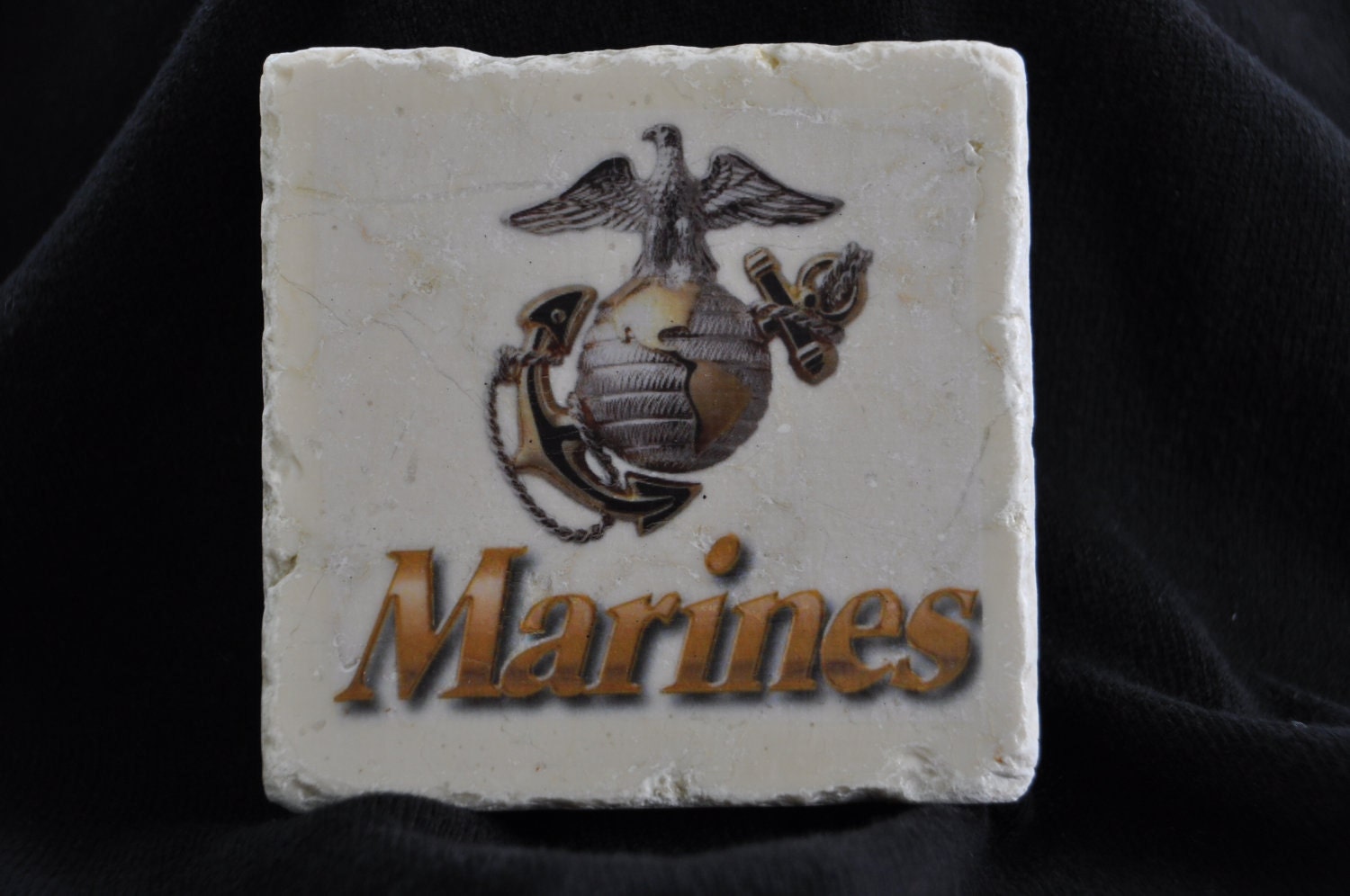 United States Marines Coasters Set of 4 Handcrafted
