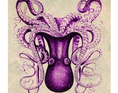 Archival Print  8x10 - Purple Octopus