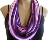 String necklace Scarf ...Very soft ...soft Lilac and Purple
