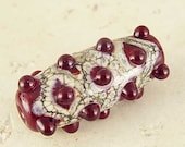RESERVED for Fire Divas Team Treasury Giveaway Ruby Red Jewel Organic Glass Bead