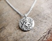 Australian Shepherd necklace - dog necklace - tiny - silver
