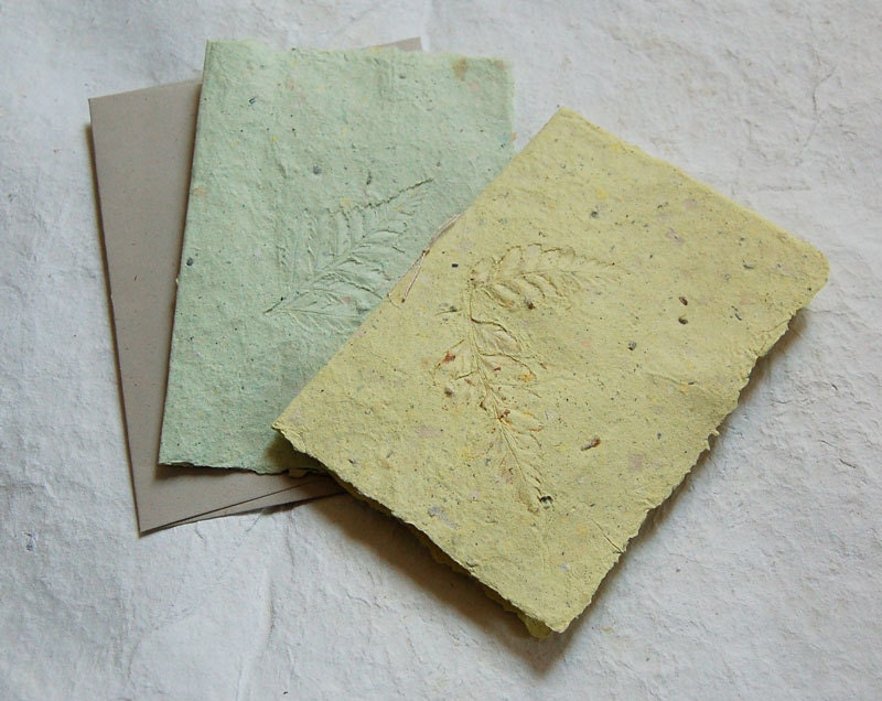 Plantable Handmade Paper Recycled Note Cards