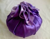 Lavender and Purple Decorative Rosette Pillow